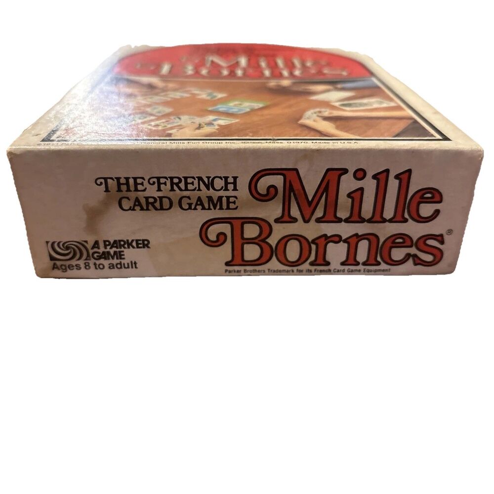 Vintage Mille Bornes 1971 Parker Brothers French Card Game 2 Cards Missing - Picture 7 of 8